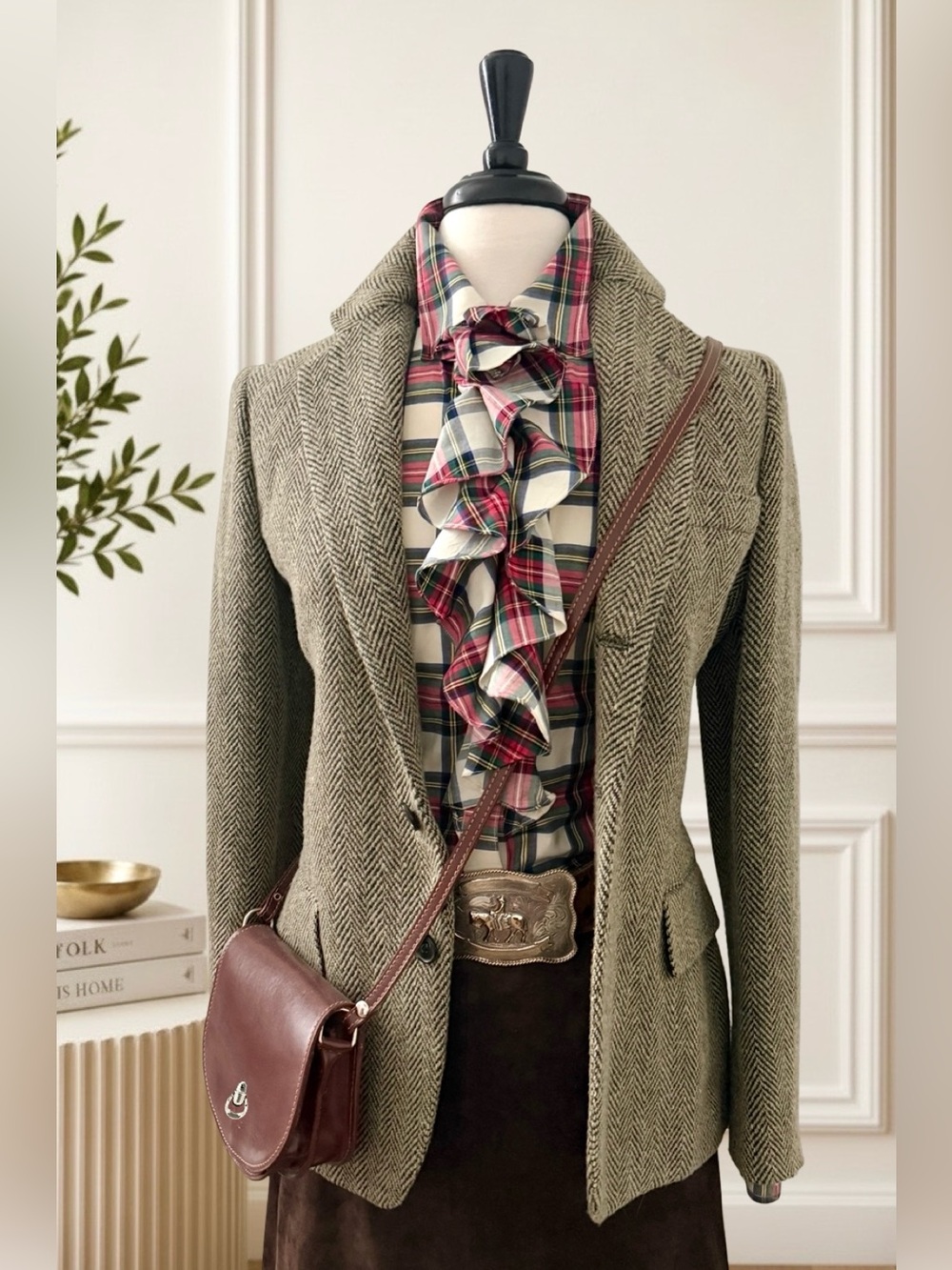 Ralph Lauren Polo Blazer Herringbone Wool Linen Jacket Brown Preppy Classic 6